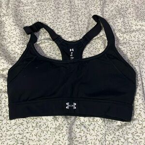 It’s and under armor sports bra it’s black with a under armor sticker